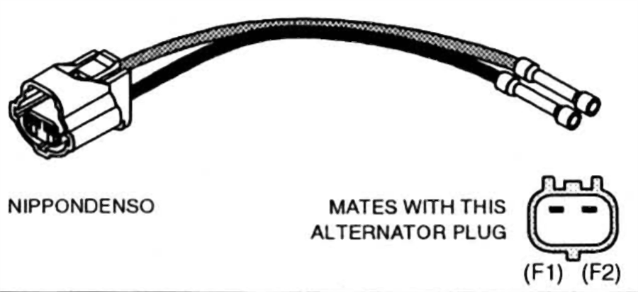 # C12170, Repair Connector, Voltage Regulator, Chrysler Nippondenso (Denso) and Bosch type Alternators, 2-Terminal