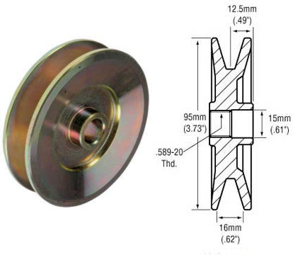 # 812701 - Pulley, 100mm OD, 15.2mm ID, 1-Groove Standard Pulley, Ford Generators