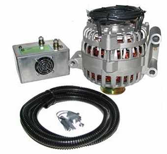 8253M-HD160-Q1 - High Output Alternator, 160 Amps, Powerstroke and Ford Diesel Vehicles, Quicktifier 210 Dual Rectifier Kit