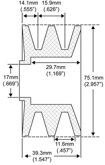 # QS20252005 - Pulley, 2-Groove V-Belt, For Denso Alternators