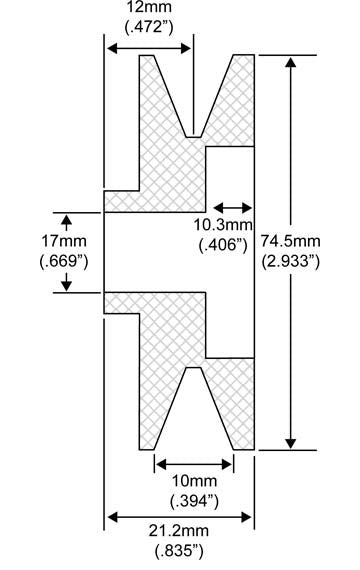 # 244103 - 1-Groove Standard Pulley