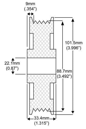 # QS20501000 - Pulley, 5-Groove Serpentine, For Cummins Alternators