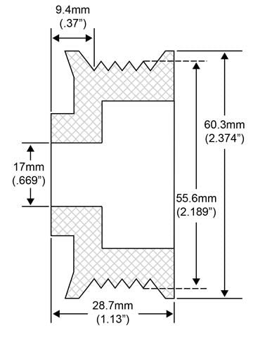 # QS20552003 - Pulley, 5-Groove Serpentine, For Denso Alternators