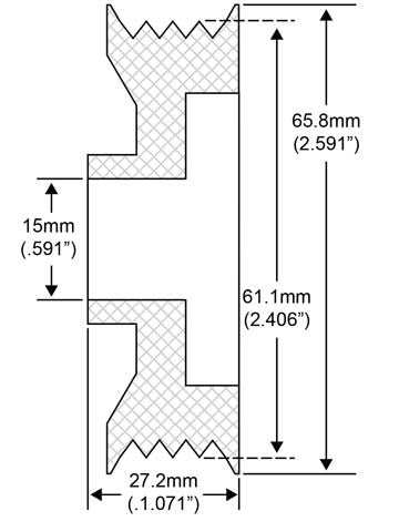 # QS20448004 - Pulley, 4-Groove Serpentine, For Mitsubishi Alternators