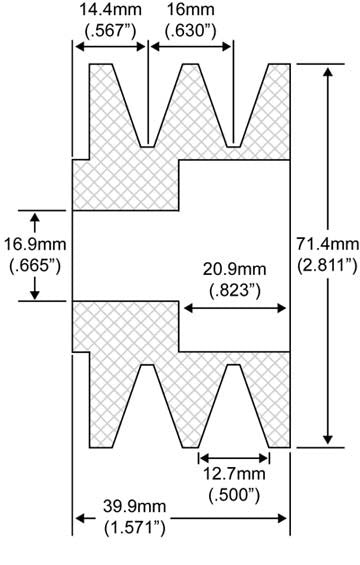 # QS20212006 - Pulley, 2-Groove V-Belt, For Delco Alternators