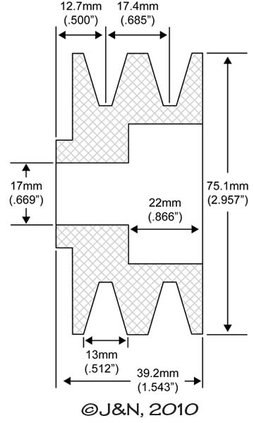 # QS20214006 - Pulley, 2-Groove V-Belt, For Ford Alternators