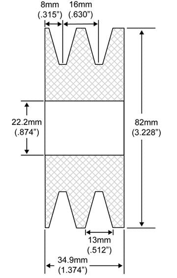 # QS20216005 - Pulley, 2-Grooves, For Leece Neville Alternators