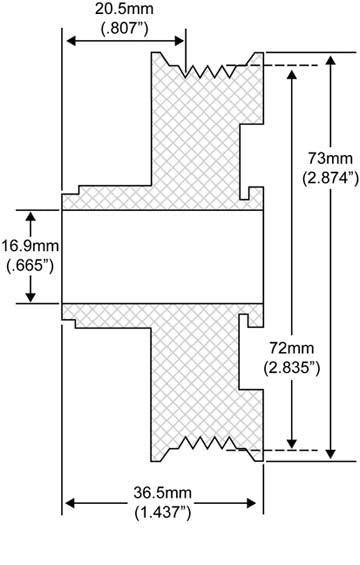 # QS20410002 - Pulley, 4-Groove Serpentine, For Chrysler Alternators