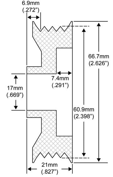 # QS20444000 - Pulley, 4-Groove Serpentine, For Hitachi Alternators