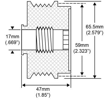 # QS20452005 - Pulley, 4-Groove Serpentine Decoupler, For Denso Alternators