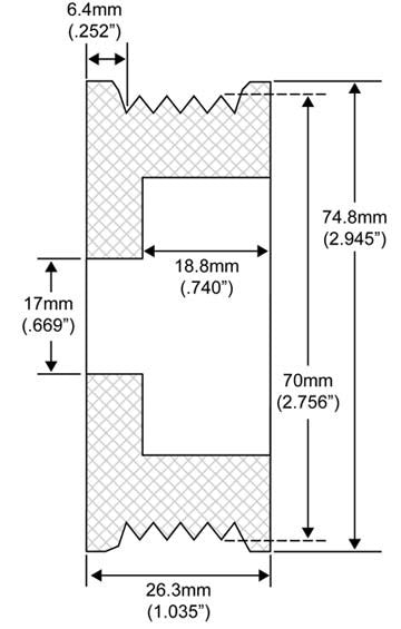 # QS20510001 - Pulley, 5-Groove Serpentine, For Chrysler Alternators