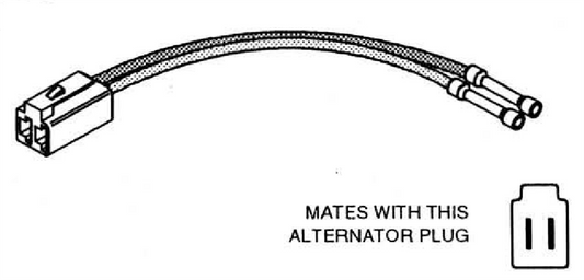 Part # C200 - Brush Holder Terminal Repair Harness for Delco Type 10DN Series Externally Regulated Alternators