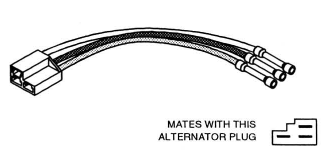 # C150 - Alternator Repair Connector, Voltage Regulator, Si Type 116 Alternator, 3-Terminal W/Tach Lead