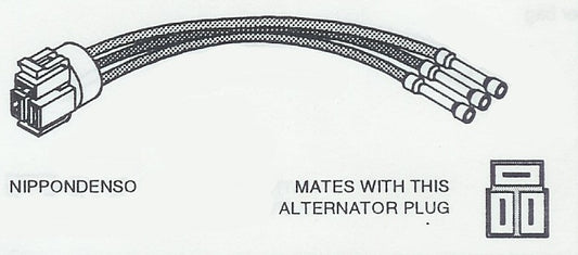 # C1600, Repair Connector, Voltage Regulator, Nippondenso (Denso) Alternators, 3-Pin Symmetric Plug