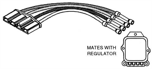 Part # C300 - Voltage Regulator Repair Harness for Delco Type 10DN Series Externally Regulated Alternators