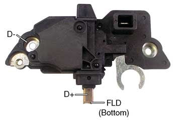 # IB229 - Voltage Regulator, Brush Holder Assembly for Bosch Alternators - 12 Volt, A-Circuit, L Terminal, 14.4 Volt set point