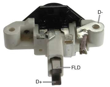 # IB384 (359110) - Voltage Regulator, Brush Holder Assembly for Bosch Alternators - 12 Volt, A-Circuit, 14.5 Volt set point, 68 Ohm Resistor