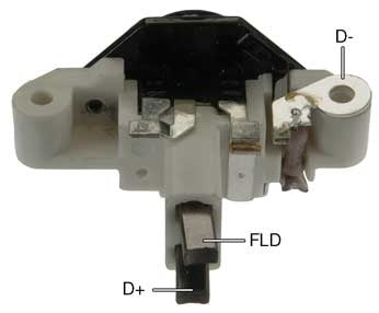 # IB387 (359109) - Voltage Regulator, Brush Holder Assembly for Bosch Alternators - 12 Volt, A-Circuit, 14.5 Volt set point, 180 ohm Resistor