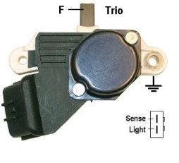 # IB501 - Voltage Regulator, Brush Holder Assembly for Bosch Alternators - 12 Volt, A-Circuit, S-L Terminals, 14.5 Volt set point