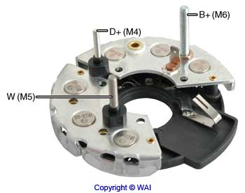 # IBR313 - Bridge Rectifier, 12 and 24 Volt, For Bosch 489 Series Alternators