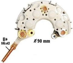 # INR725 Bridge Rectifier For: Nippondenso 50-60A  Alternators w/ 110mm OD Stator Used On: (1992-84) Acura, Daihatsu, Honda, Toyota,  90mm OD