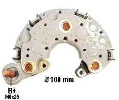 INR727 Bridge Rectifier For: Nippondenso 90A Alternators w/ 118mm OD Stator Used On: (1989-87) Chrysler, Dodge, Plymouth