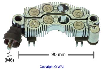 # IYR9094 - Bridge Rectifier, 12 Volt, For Mando 70A Alternators