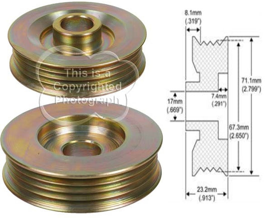 # QS20448002 - Pulley, 4-Groove Serpentine, For Mitsubishi Alternators