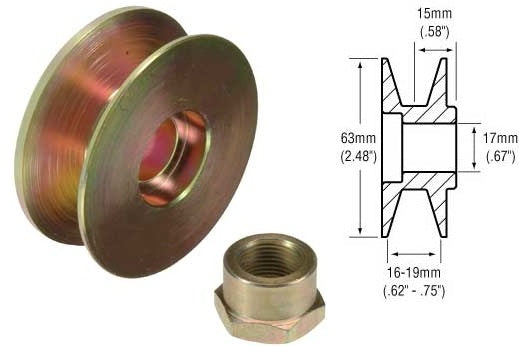 # A203, Alternator Pulley, Extra Wide Groove (5/8-3/4") V-Belt, Delco and Ford, Agricultural and Industrial Applications