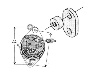 # AJ160, Conversion Bracket, Bosch or Delco to Leece-Neville Alternator