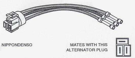 # C1700, Repair Connector, Voltage Regulator, Nippondenso Alternators, 3-Pin Offset Plug