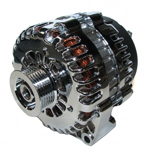 Part # AD244HD145C - TOP QUALITY, SHOW CHROME AD244 Series, Heavy Duty, 145 Amp  Alternator