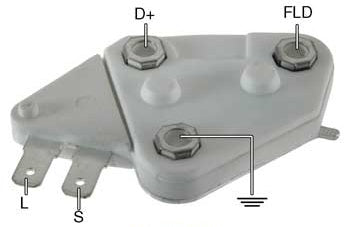 Part # D105HD Heavy Duty Voltage Regulator for Delco Type 12Si, 17Si Series Alternators - 7-Amp Field, 14.8 Vset