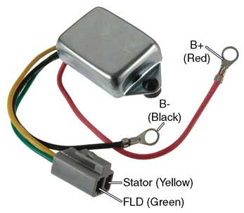 # D7012 - Voltage Regulator, 10DN Series Alternators, 12V to 8V Conversion, One-Wire (Self-Exciting), B-Circuit, 9.6 Vset