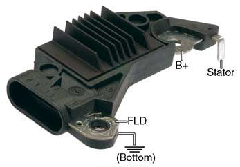 # D749XHD - Voltage Regulator 12 Volt, P-L-F-S Terminals, 14.8 Volt set point, 2.5 sec. LRC For: Delco CS130D Series Alternators