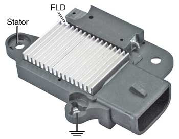 # F798HD - Voltage Regulator Brush Holder Assembly, 12 Volt, A-Circuit, I-D-A Terminals, 14.4 Vset, w/o LRC, For Ford 4G Series Alternators