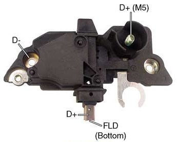 # IB220 - Voltage Regulator, Brush Holder Assembly For Bosch Alternators - 12 Volt, A-Circuit, 14.4 Volt set point, w/ LRC