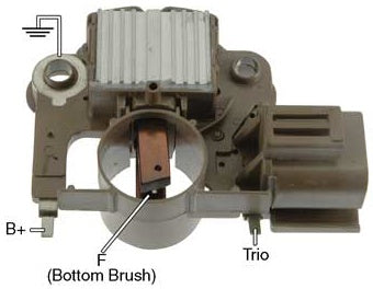 IM271 Regulator / Brush Holder Assy. For: Mitsubishi Alternators Used On: (1994-89) Ford, Mercury Unit Nos: Mitsubishi A3T00491, A3T00896, A3T12691, A