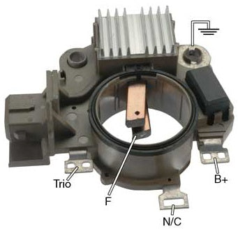 IM757 - Voltage Regulator / Brush Holder Assy. For Mitsubishi Alternators On Ford Transit Van (Europe) Unit # 98VB-10K359-BA -BB -BC Mitsubishi A3TN17