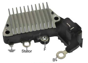 # IN255 - Voltage Regulator for Nippondenso (Denso) Alternators Used On Toyota Lift Trucks - 12 Volt, A-Circuit, IG-L Terminals, 14.5 Vset