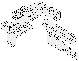 # A265, Conversion Bracket, Ford 8N Tractor, Left Side Mount, Generator to Delco or Ford Alternator