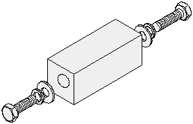 # AJ180, Weldable Mounting Block, SAE 4" Mount Truck Alternators