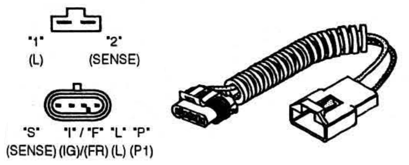 # W1207 - Wiring Harness Adapter, With Resistor, Delco Si Series to CS130D-series or AD-series