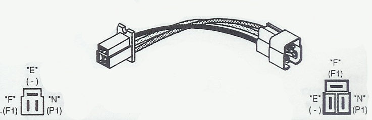 # W910 - Adapts Nippondenso "E-F-N" external regulator alternators to "F-E-N" green plug. Adapts Lester # 14153 to 14273.